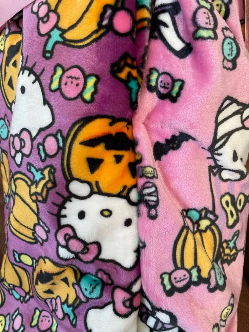 NEW! Sanrio Hello Kitty Halloween Blanket Throw 60 x 70 (2 pack)
